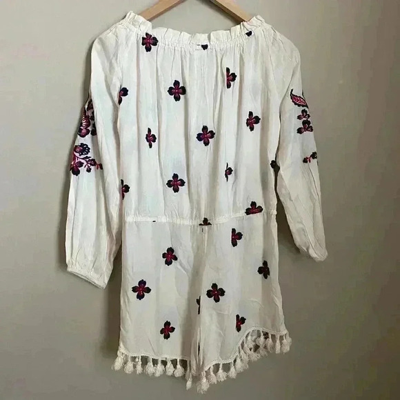 RAGA Tessi Embroidered Off-the-Shoulder Romper - Picture 7 of 14